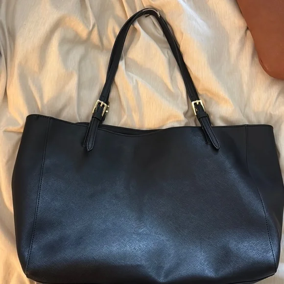 Tory Burch Black Leather Tote - Picture 3 of 6